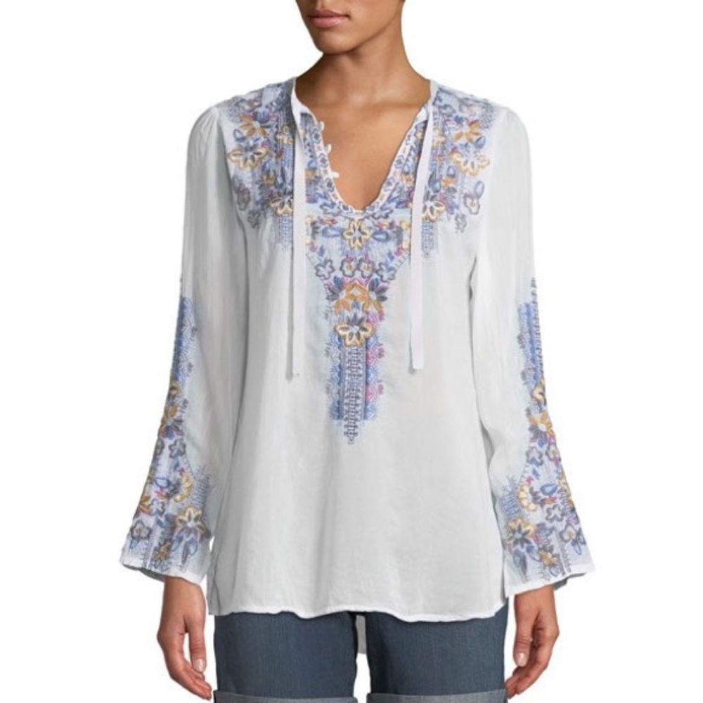🎉 Johnny Was | Tanya Embroidered Georgette Blouse